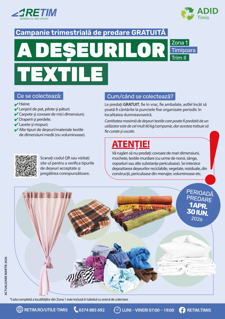 Campanie de colectare a deșeurilor textile